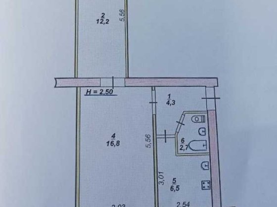 Продається двокімнатна квартира по вул Соборності, 40.  р-н Восход. Кривой Рог