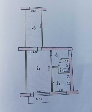 Продається двокімнатна квартира по вул Соборності, 40.  р-н Восход. - фото 1