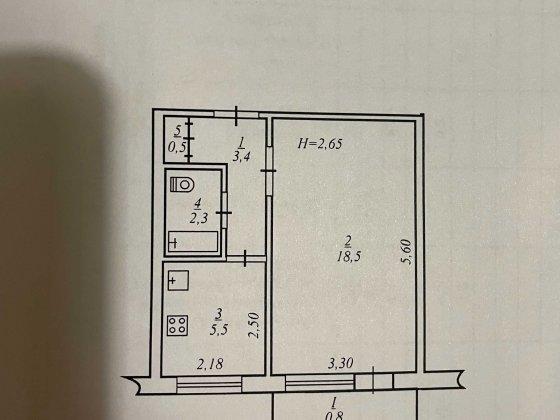 Однокімнатна квартира в Тернівському районі Кривий Ріг