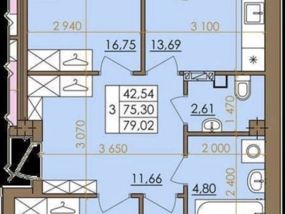 Продаж 3-ри кімнатної квартири Європейський квартал Полтава