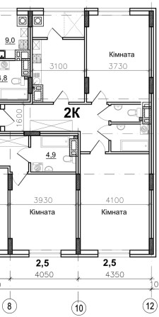 2-х кімн. Новобудова - 76 м2 - в Центрі - вул. Буковинська - фото 1
