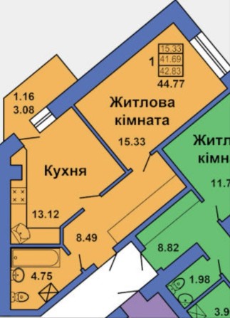 Продаж 1-но кімнатна Весняна - фото 1