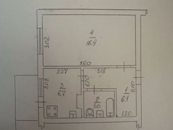 Продаж 1 кімнатной квартири район ПЗР Черкассы