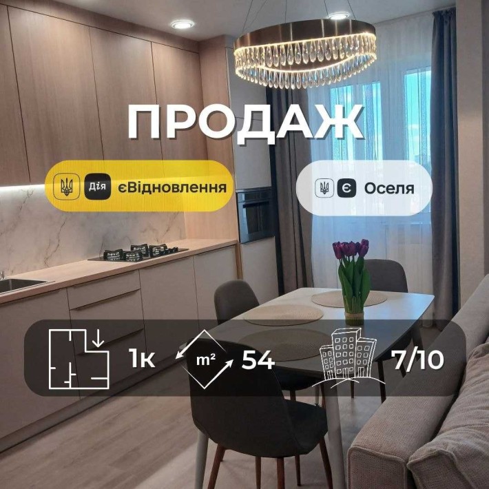 Квартира з стильним ремонтом, меблями та технікою.(YM) - фото 1