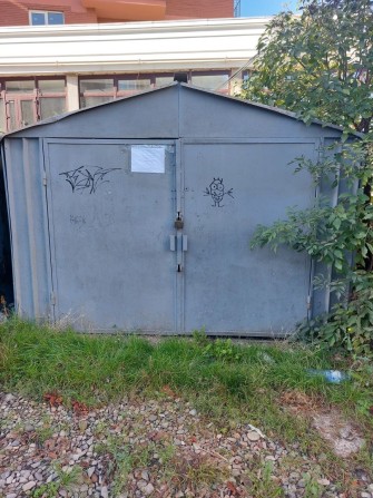 Гараж металевий, сірий - фото 1