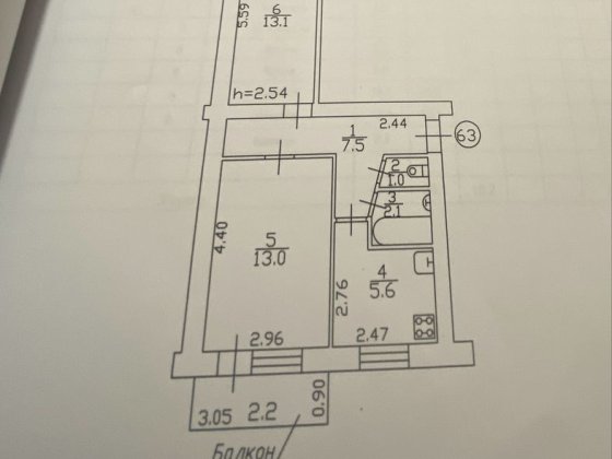 2-х кімнатна квартира в районі Сірерського Чернигов