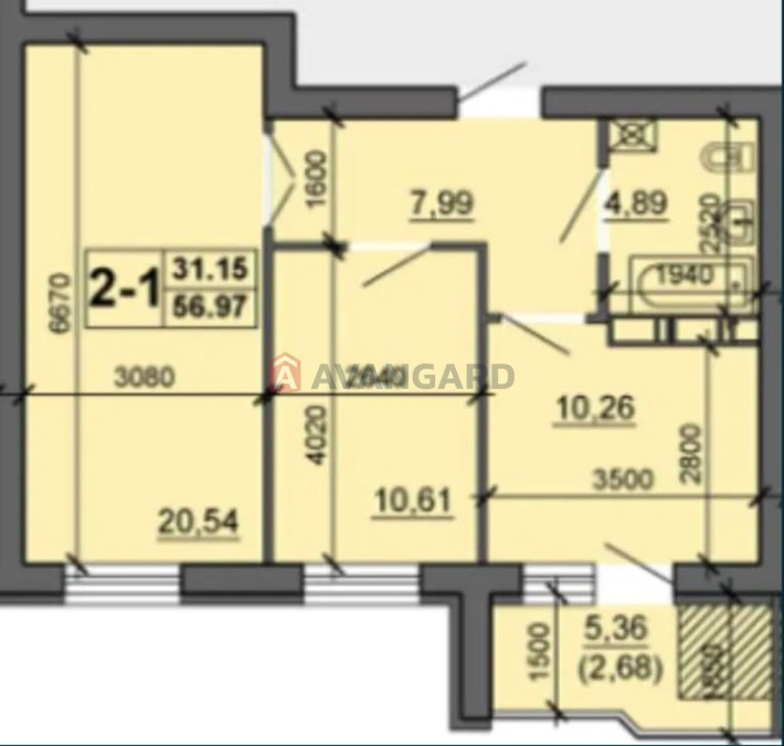 Продаж 2-х кімнатна квартира в Новобудові - фото 1