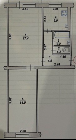Продам 2 х кімнатну квартиру В Бердичівська / Ю Вороного - фото 1