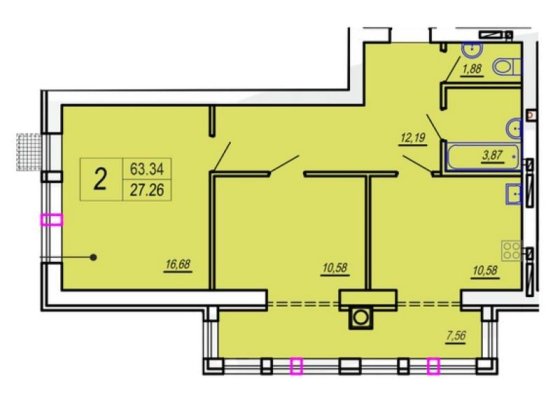 2 кімнатна квартира в центрі міста Житомир