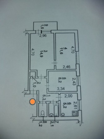 Продаж 3к/к 1/5 з балконом - фото 1
