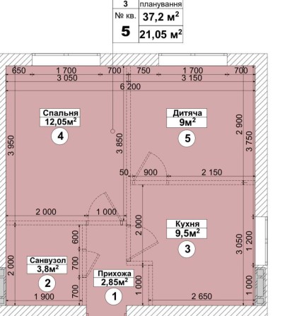 Продажа Квартири 37м2  Готова ЖК "Sanville Park э ГАЗ - фото 1