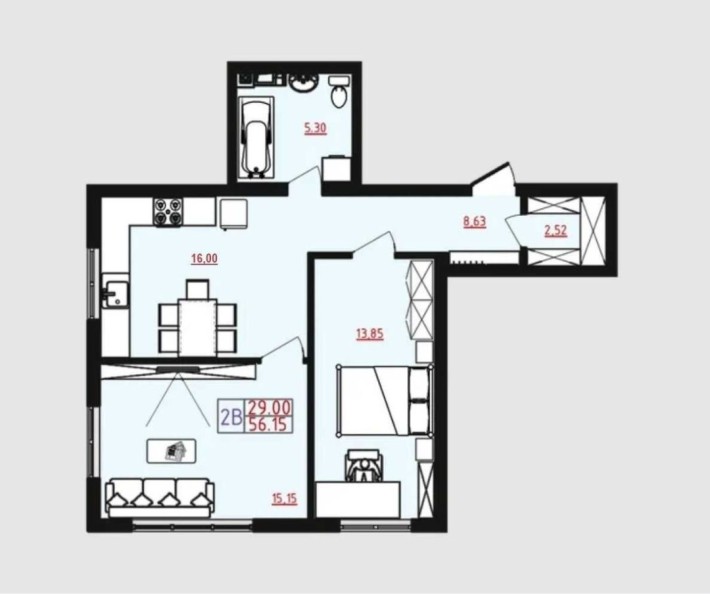 Продам 2 ком квартиру в Островах - фото 1