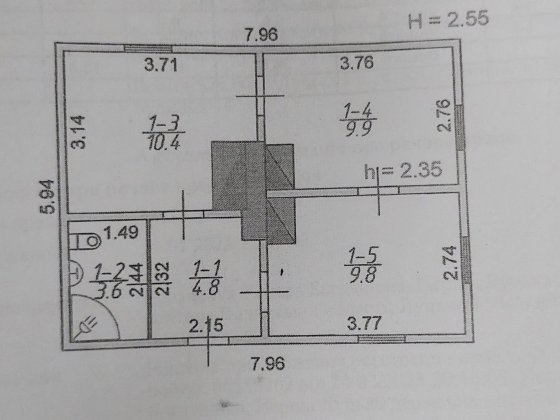 Княгининок ,Центр, будинок з господарськими будівлями, зем ділянка 0.2 Княгининок
