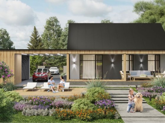 Дом (коттедж) общей площадью 100 м2, рядом  сосновый лес и река Новоселівка