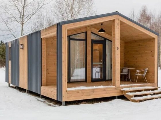 Каркасний будинок з дерева з можливістю транспортування Верховина