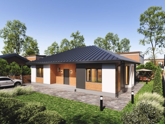 Одноповерховий будинок в котеджному містечку із озером. Білогородка Белогородка