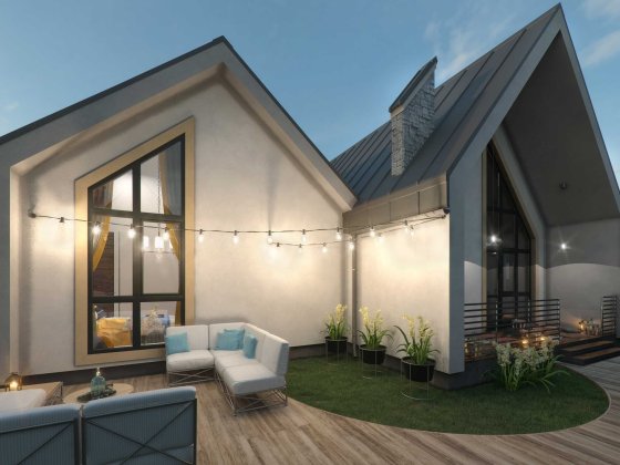 Стильний одноповерховий котедж біля Києва! Крюковщина