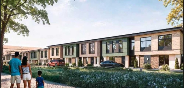 Таунхауси з центр. комунікаціями 100 м2 у с. Святопетрівське - фото 1