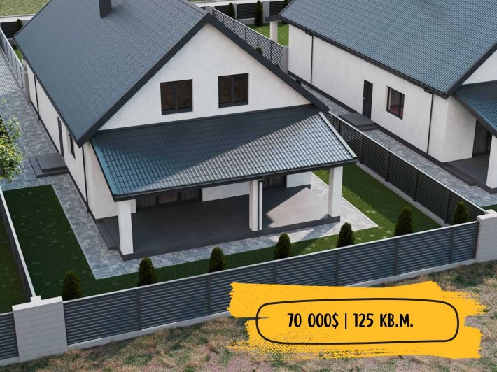 ВЕЛИКИЙ Дуплекс 125 кв.м.| Ділянка 4 сотки | ГАЗ | поруч ліс - фото 1