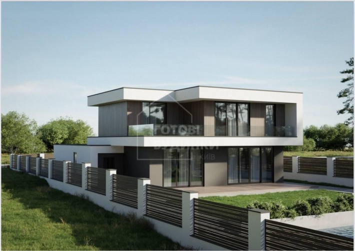 Сучасний будинок у стилі Hi-Tech з гаражем - фото 1