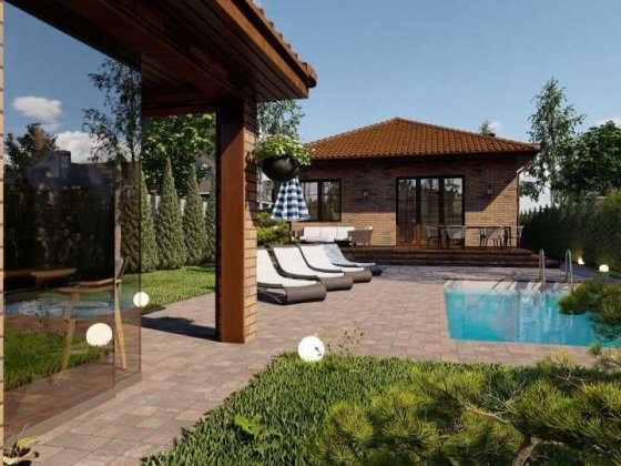 Продам одноповерховий  будинок 120 кв.м. с цокольным приміщенням. Лиманка