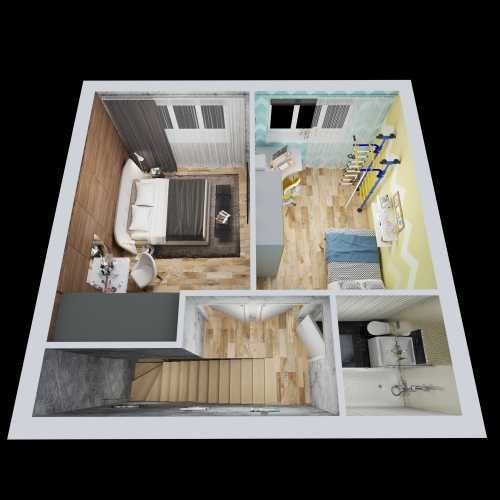 Двукімнатний таунхаус збудовано/43700дол/газ - фото 1