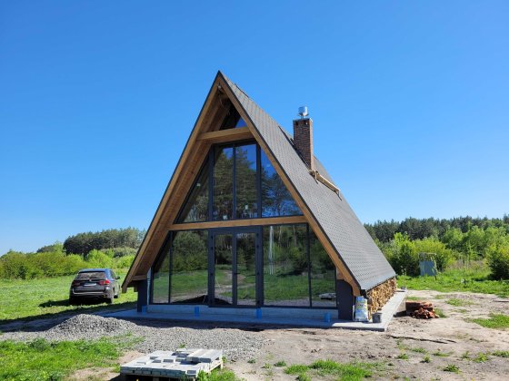 Домокомплект а-фрейм базова комплектація з фунтаментом на вашій землі Вінниця