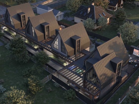 Сучасний котедж ЖК «Houses 2» 141м2, поруч ліс, озеро. Петропавлівська Борщагівка