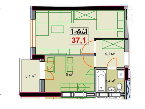 Гарна Ціна! 1К квартира! Сдача будинку!!! Ирпень