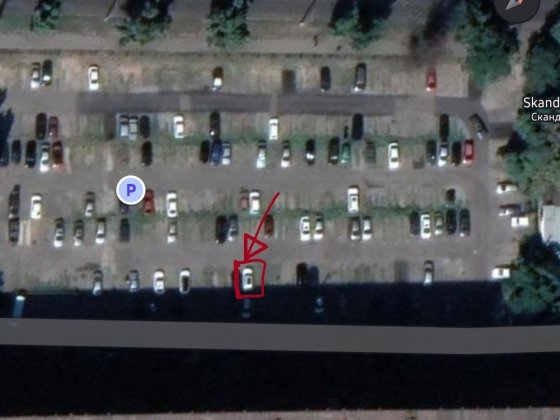 Место на стоянке, місце на автомайданчику Корсунцы