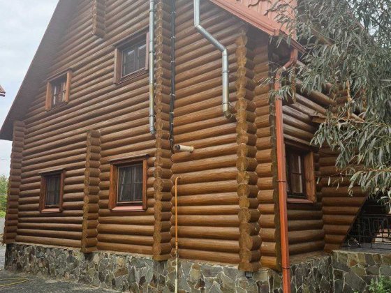 Оренда зрубу. Екобудинок 165 м² з каміном, Бучанський район Михайлівка-Рубежівка