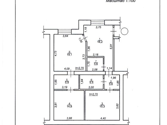 Нова квартира з індивідуальним опаленням Ахтырка