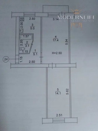 Продаж 2-кімнатної квартири вул. Дніпровська 2 м. Вишгород - фото 1