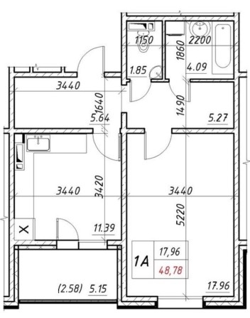 Продаж 1кімЖК Навігатор2 вул Коноплянська 22А;пов.8;49квОболонський рн - фото 1