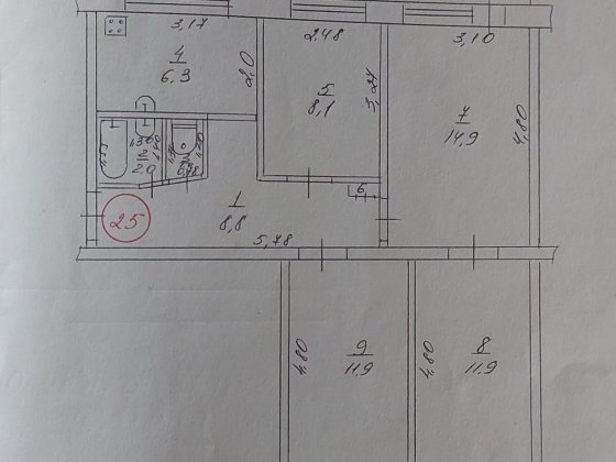 Продам 4 комнатную квартиру Дружківка