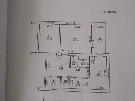 Квартира 2-х кімнатна Киверцы