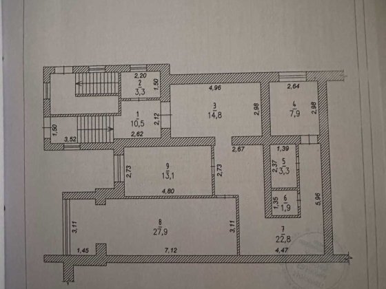 Продаж 2к.квартири, 105м.кв, Смірнова, індивід. опалення, окремий вхід Каменец-Подольский