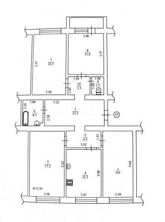 Продам 4 кімнатну квартиру 100 кв.м перший поверх Миргород - фото 1