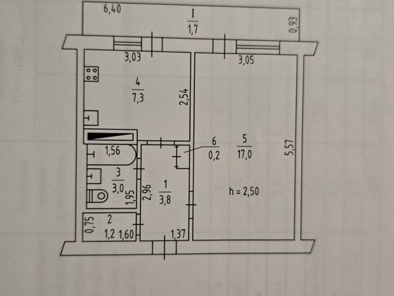 Продам 1 кімнатну квартиру на ПХЗ Павлоград