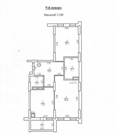 2-х кім. квартира 59,6м2  ЖК "Андріївський" - фото 1