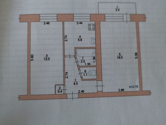Двокімнатна квартира Шостка