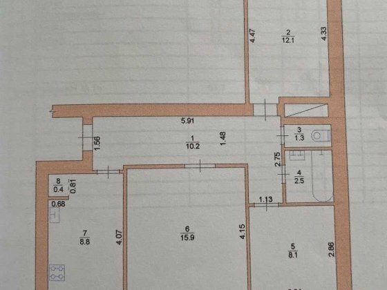 Продаж 3-кімнатної квартири з автономним опаленням і меблями Шостка