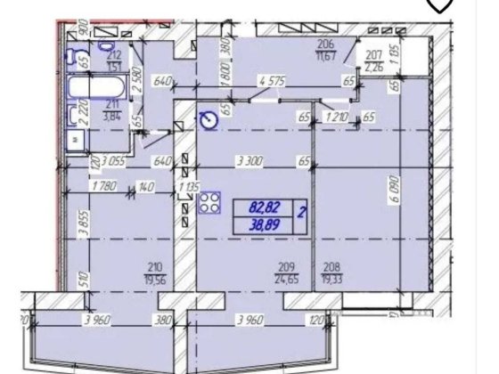 Продаж 2к квартири 82.65 кв.м, вул. Трудова 6/2, І секція,здача 2026 р Хмельницький