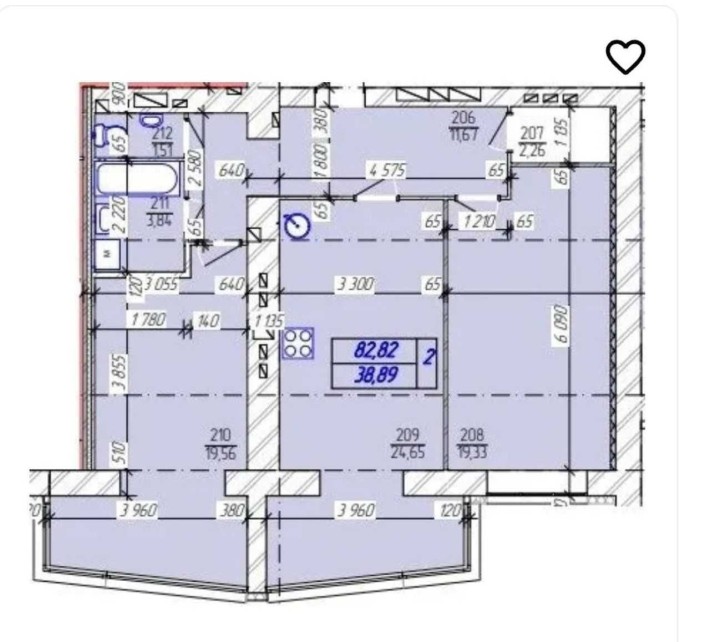 Продаж 2к квартири 82.65 кв.м, вул. Трудова 6/2, І секція,здача 2026 р - фото 1