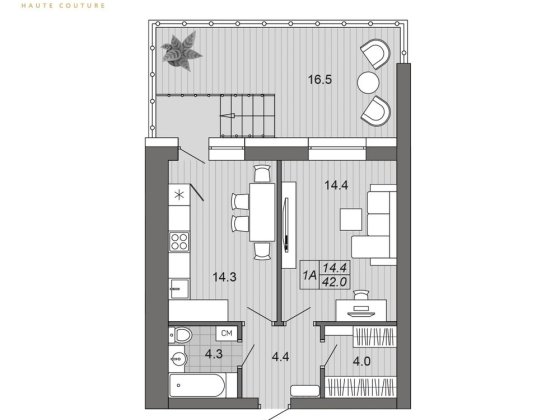 Квартира з власною терасою. ЄОСЕЛЯ Струмовка