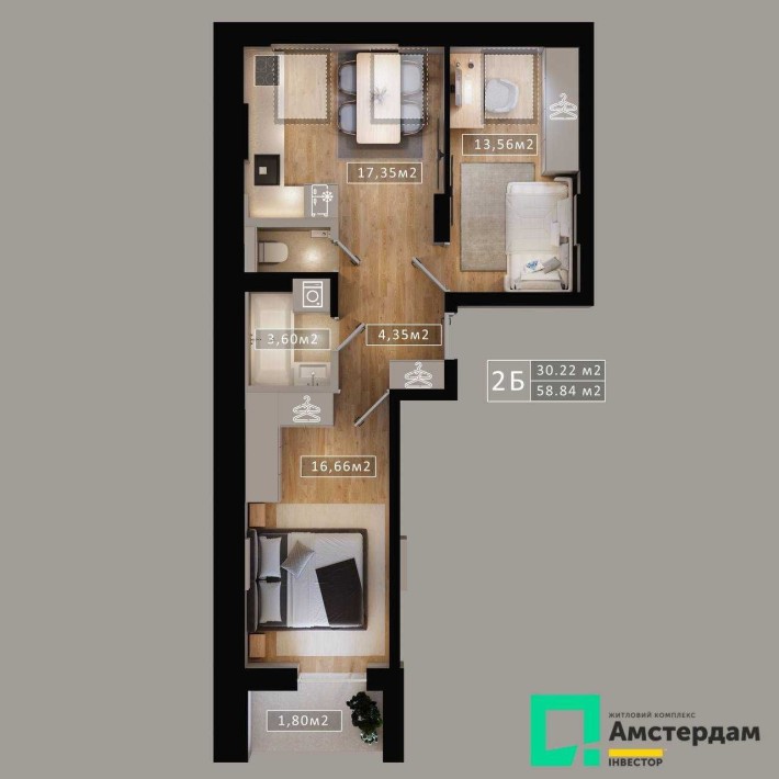 Продаж 2-спальної квартири - фото 1