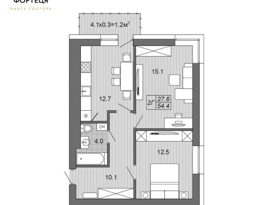 2к  квартира 61 м/кв Струмовка