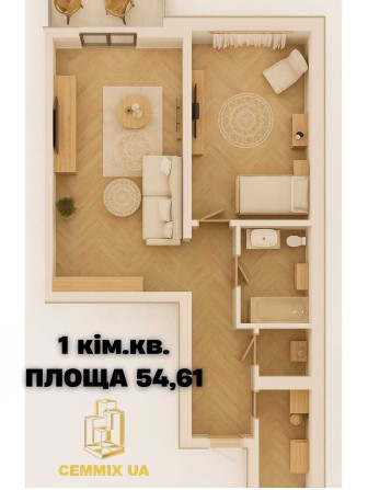 1кім квартира, 24 місяці розтермінування, ВІДДІЛ ПРОДАЖУ, БОГОРОДЧАНИ, - фото 1