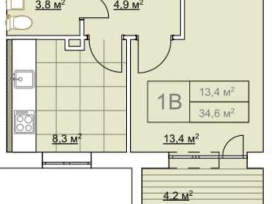 Жк "Grand Villas" Квартира 1к. 35кв.м. 23000.$ Ворзель