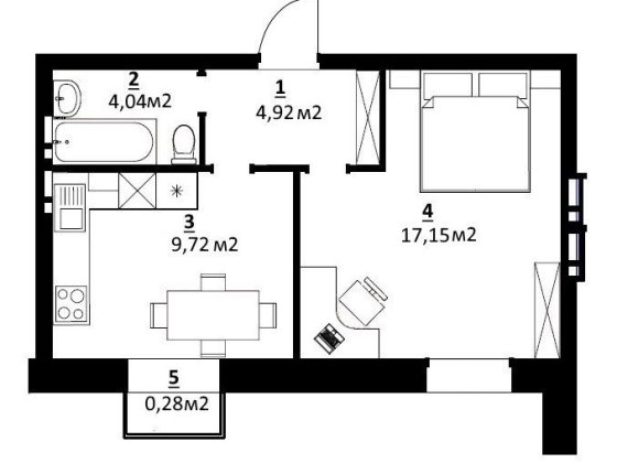 Продам готову однокімнатну квартиру 36 кв м City Lake/Білий Шоколад Гнатовка